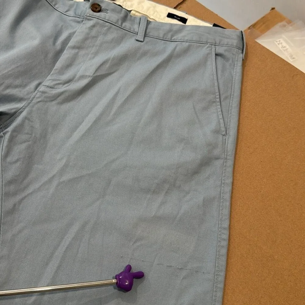NWT J. Crew Men's 38x32 Straight-fit flex Chino Pant‎ Blue H3167 Casual Office